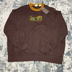 Levi's Women's Brown Sweatshirt Crew Neck Long Sleeve Casual Size XS